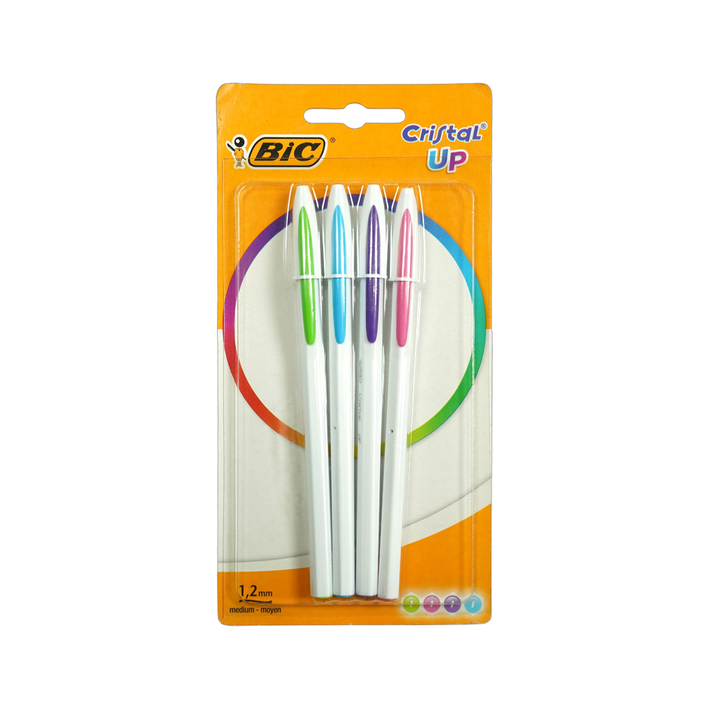 101004024_639219732056931054_bic.jpg خودکار کریستال آپ فشن 4رنگ بلیستر4عددی بیک - Image 1