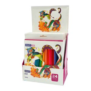 مداد رنگی24رنگ جعبه مقوایی زوم کد800101