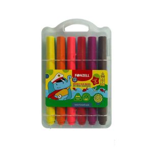 ماژیک نقاشی12رنگ(بدنه سه گوش  جعبه طلقی قابل شستشو) فونزل کد685006یا کد463006