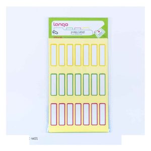 برچسب دوررنگی سایز10*35میلیمتر4برگی لانگوکدK-421 یا کد044