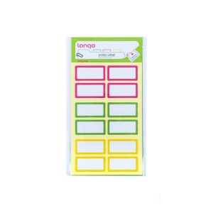 برچسب دوررنگی سایز20*40میلیمتر4برگی لانگوکدK-412 یا کد043
