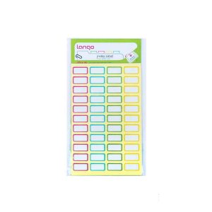 برچسب دوررنگی سایز10*20میلیمتر4برگی لانگوکدK-444 یا کد045