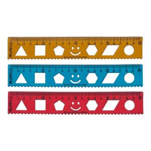 خط کش20سانت ساده و شابلون دار ژله ای(نشکن)آلپر (24عددی)