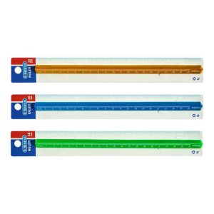 خط کش20سانت کریستال رنگی سه گوش(مثلثی) استورم کد630120