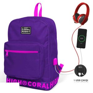 کوله پشتی با سوکت USB+AUXیایگان کد24109