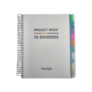 دفتر200برگ سیمی وزیری جلد طلق لانگو سری پروژه PROJECT BOOK