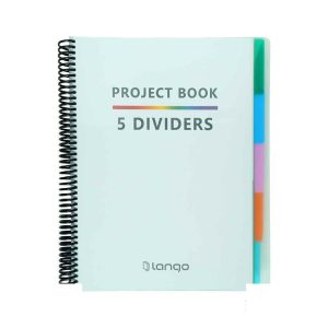 دفتر100برگ سیمی رحلی جلد طلق لانگو سری پروژه PROJECT BOOK