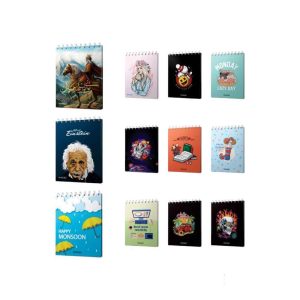 دفتریادداشت سیم ازبالاجلدسخت 13*10 میکرو کدJ12
