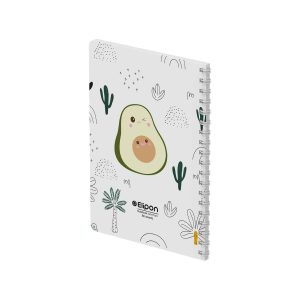 دفتریادداشت 80برگ 120*170 سیمی جلدنرم فانتزی الیپون کد280