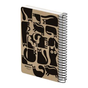 دفتریادداشت 100برگ 140*210 بی خط سیمی کلاسیک کرجی الیپون کد294