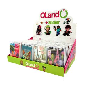 دفتر یادداشت 80 برگ فنری 12*8 با استیکر سری آرت الند کد ART80-1208