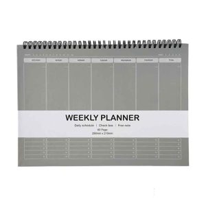 پلنر60برگ رحلی 290*210فنر دوبل از بالا همیشه سریWEEKLY PLANNER