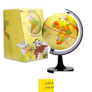 کره جغرافیایی سایز14 پایه کلاسیک کرم فارسی ایده