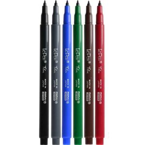 روان نویس  نوک نمدی 6رنگ قلم موی Flex یوشیداکد4800-6A