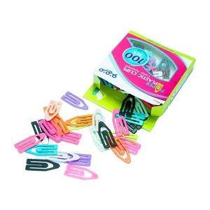 کلیپس پلاستیکی رنگی 100 عددی  فرمی نو (بسته24 عددی)