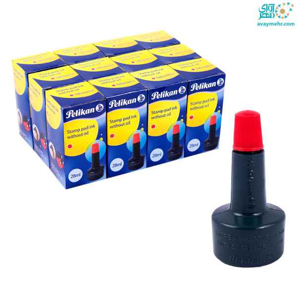 CREATOR: gd-jpeg v1.0 (using IJG JPEG v80), quality = 90 جوهر استامپ 28 میل قرمز پلیکان (12 عددی) - Image 1