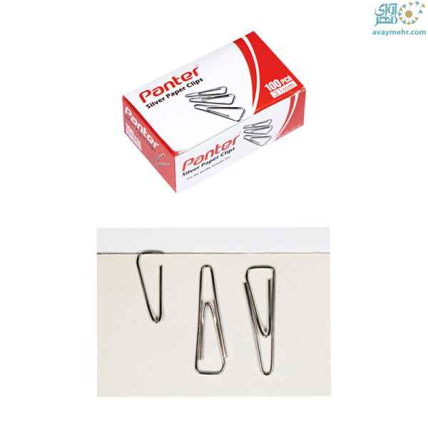 CREATOR: gd-jpeg v1.0 (using IJG JPEG v80), quality = 90 گیره کاغذ سه گوش نقره ای 31mm PC102 پنتر (100 عددی) - Image 1