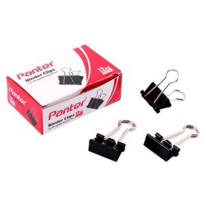 گیره دوبل 19mm مشکی BC101 پنتر ( بسته 12 عددی)