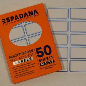برچسب 10 عددی دورآبی 28*50 میلیمتر کد 109 اسپادانا (50 برگی)