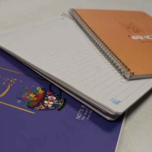 دفتر 50 برگ فنری جلد ویژه طلاکوب طرح امید امیددیمو