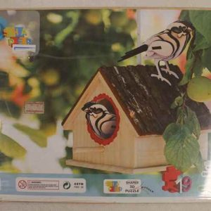 پازل سه بعدی چوبی طرح گنجشک صبا