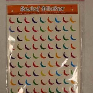 برچسب استیکر ماه و ستاره صدف (8 برگی)